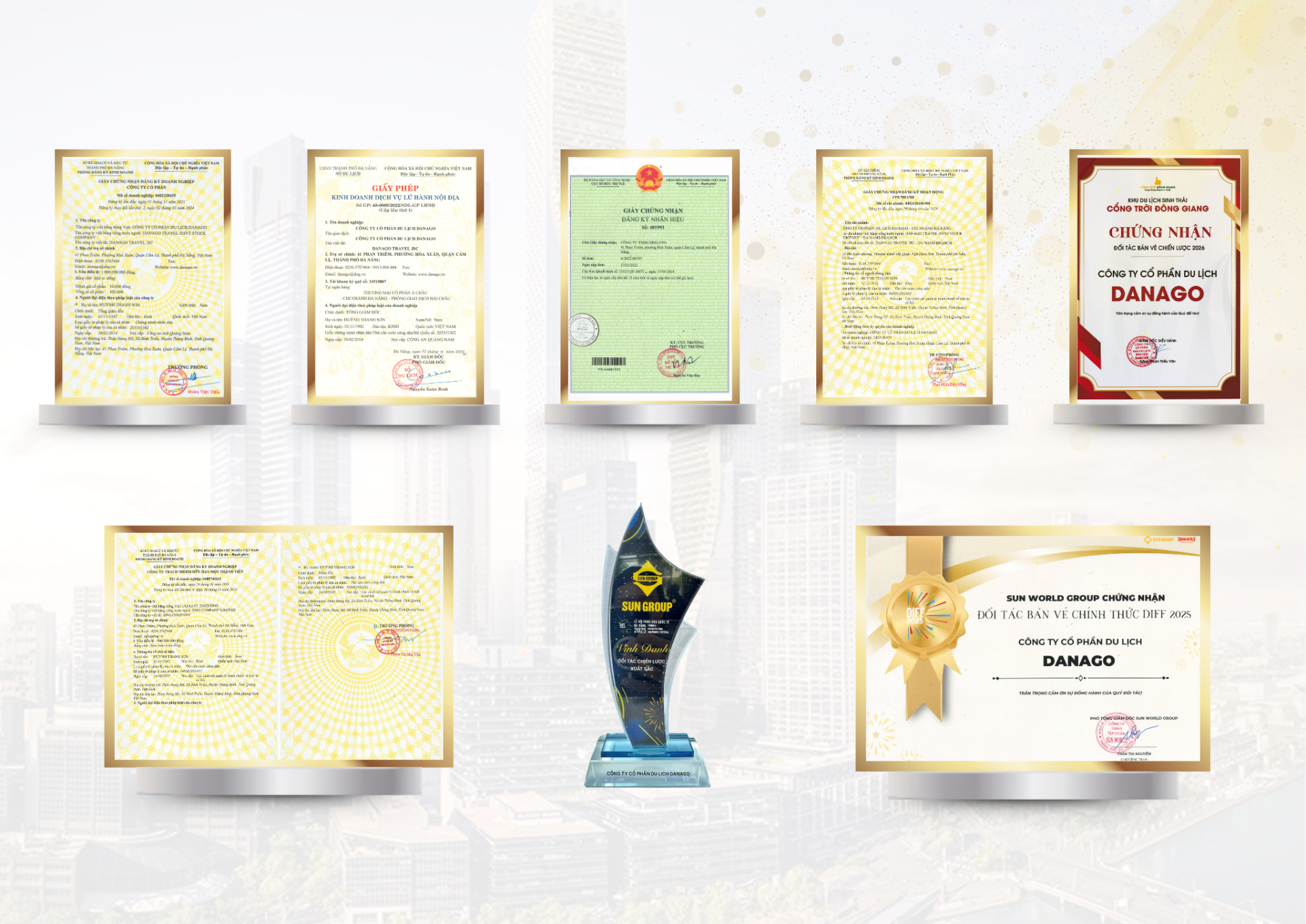 Giấy tờ pháp lý công ty du lịch Đà Nẵng DANAGO