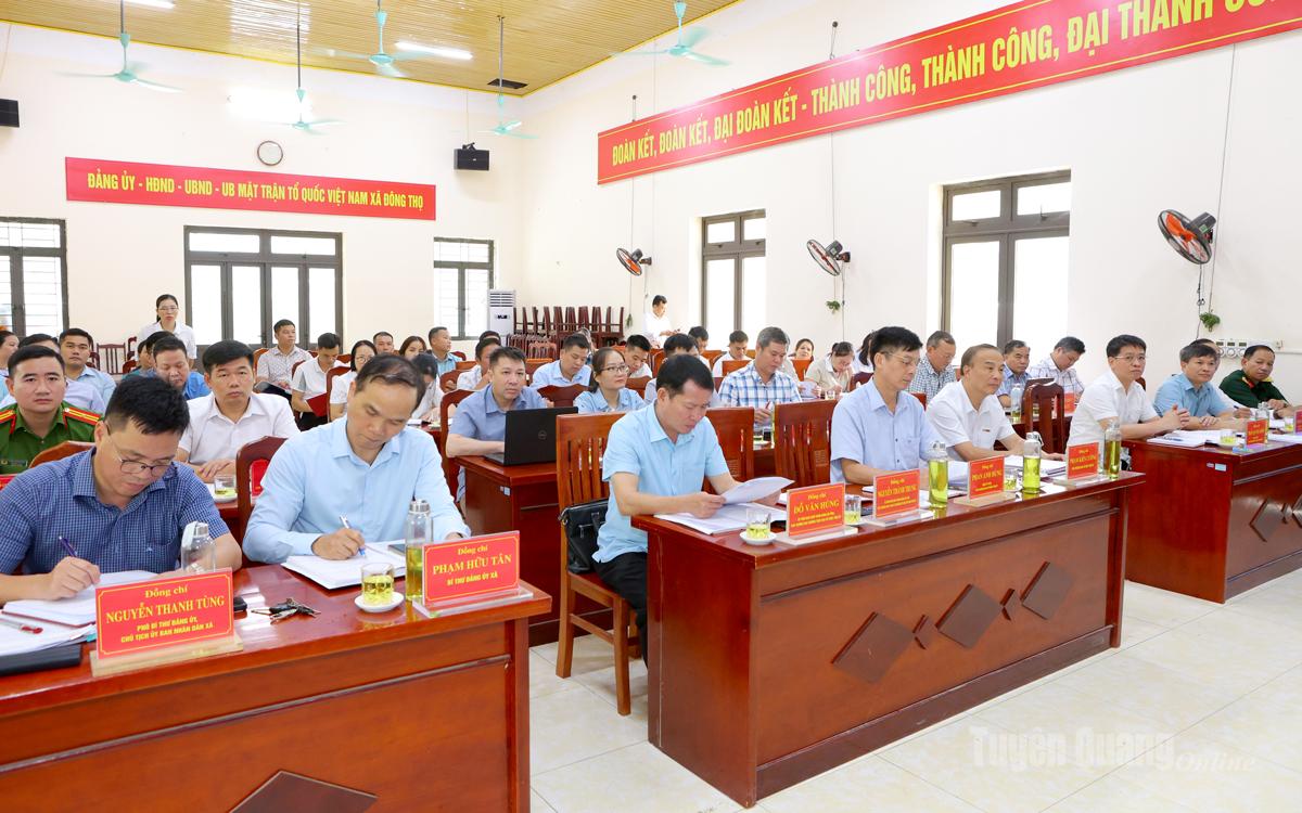 Đoàn công tác Ban Tổ chức Tỉnh ủy làm việc với Đảng ủy xã Đông Thọ.