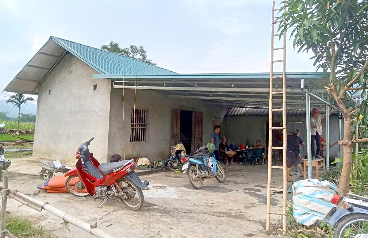 Ngôi nhà gia đình chị Hoàng Thị Hó, thôn Thác Vệ, xã Bằng Hành đã được sửa chữa và hoàn thành đưa vào sử dụng.