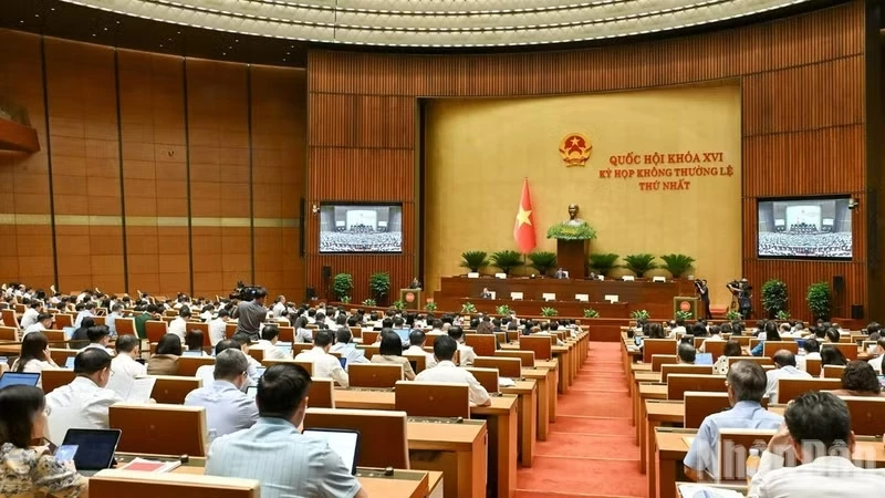At the 16th National Assembly’s first extraordinary session (Photo: nhandan.vn)