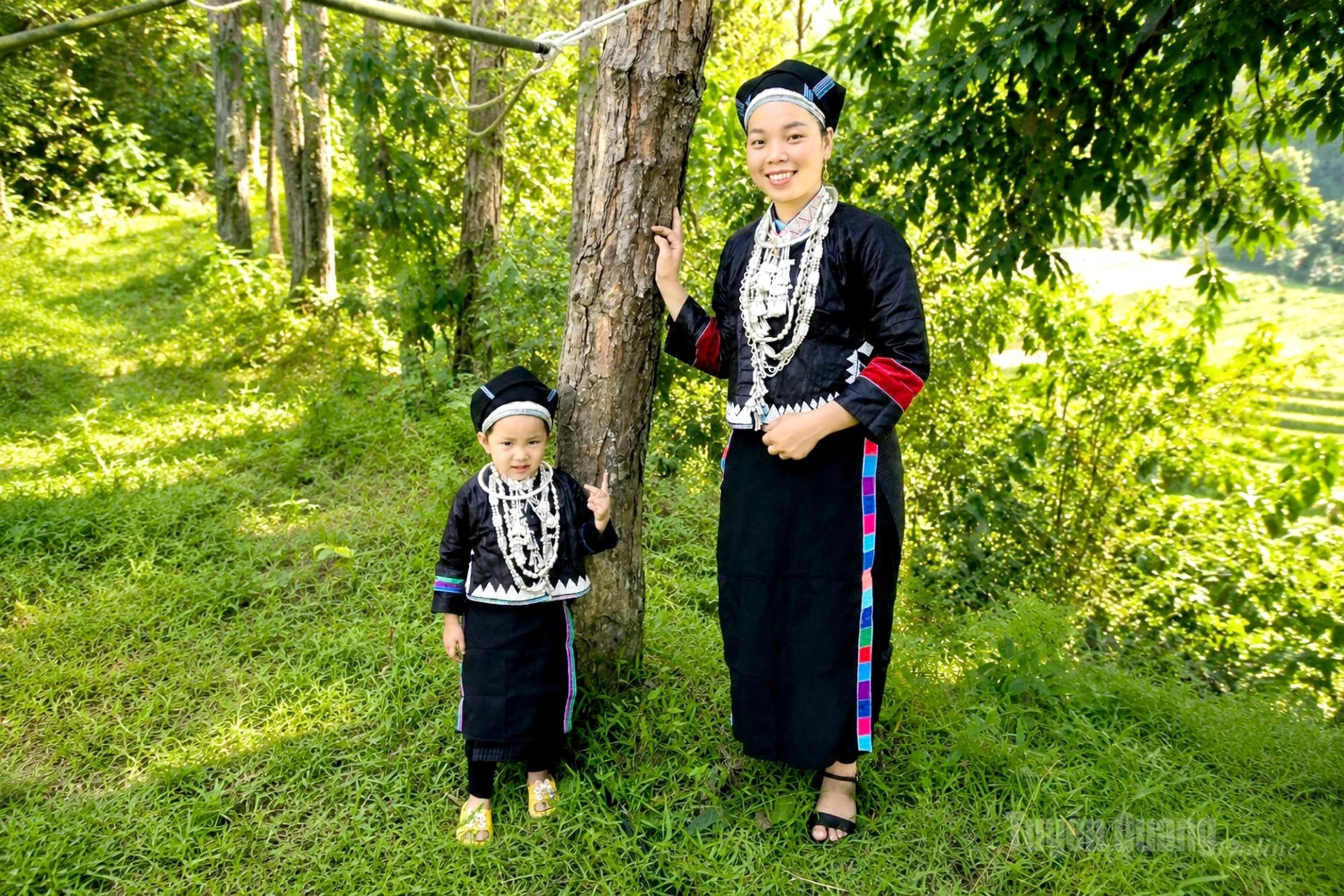 Silver jewelry is a distinctive feature of traditional Nung womens attire, helping preserve the communitys cultural identity across generations.