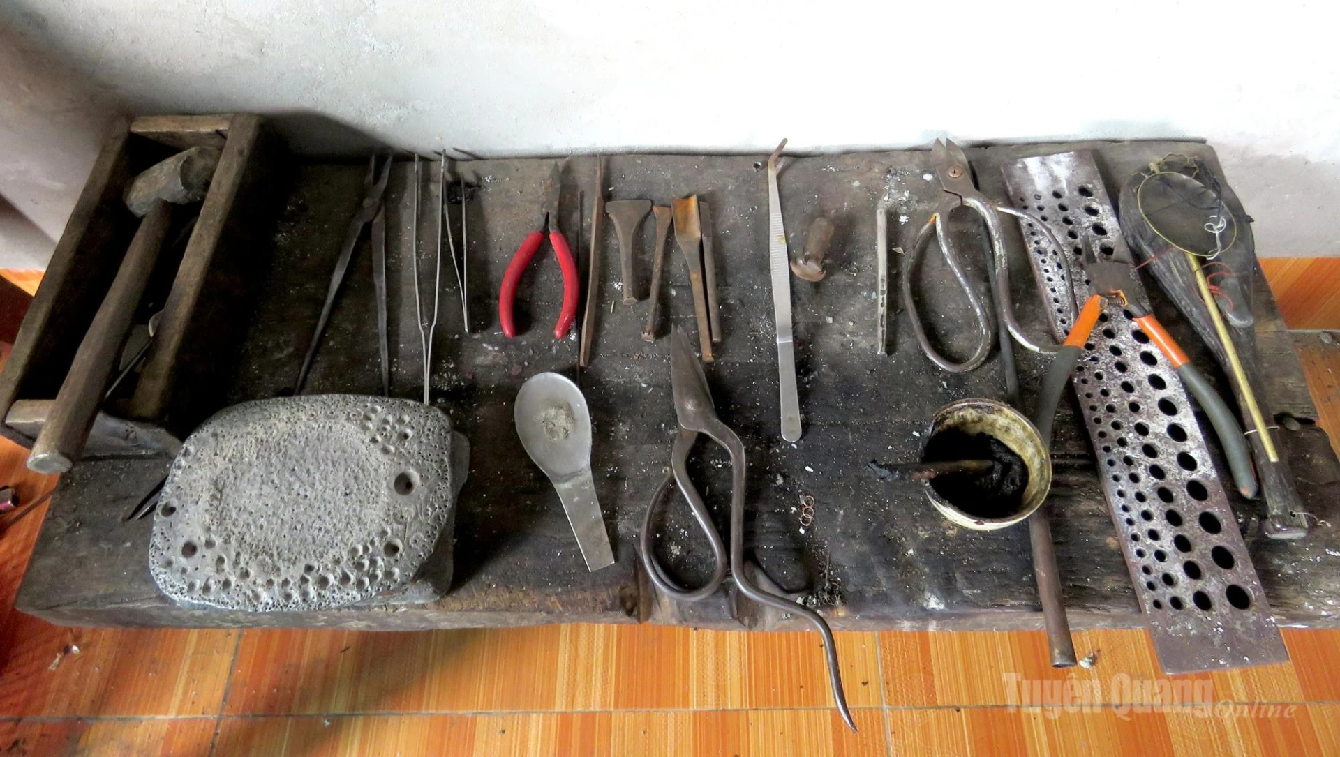 Traditional hand tools, used by generations of silversmiths, play an essential role in creating finely crafted jewelry.