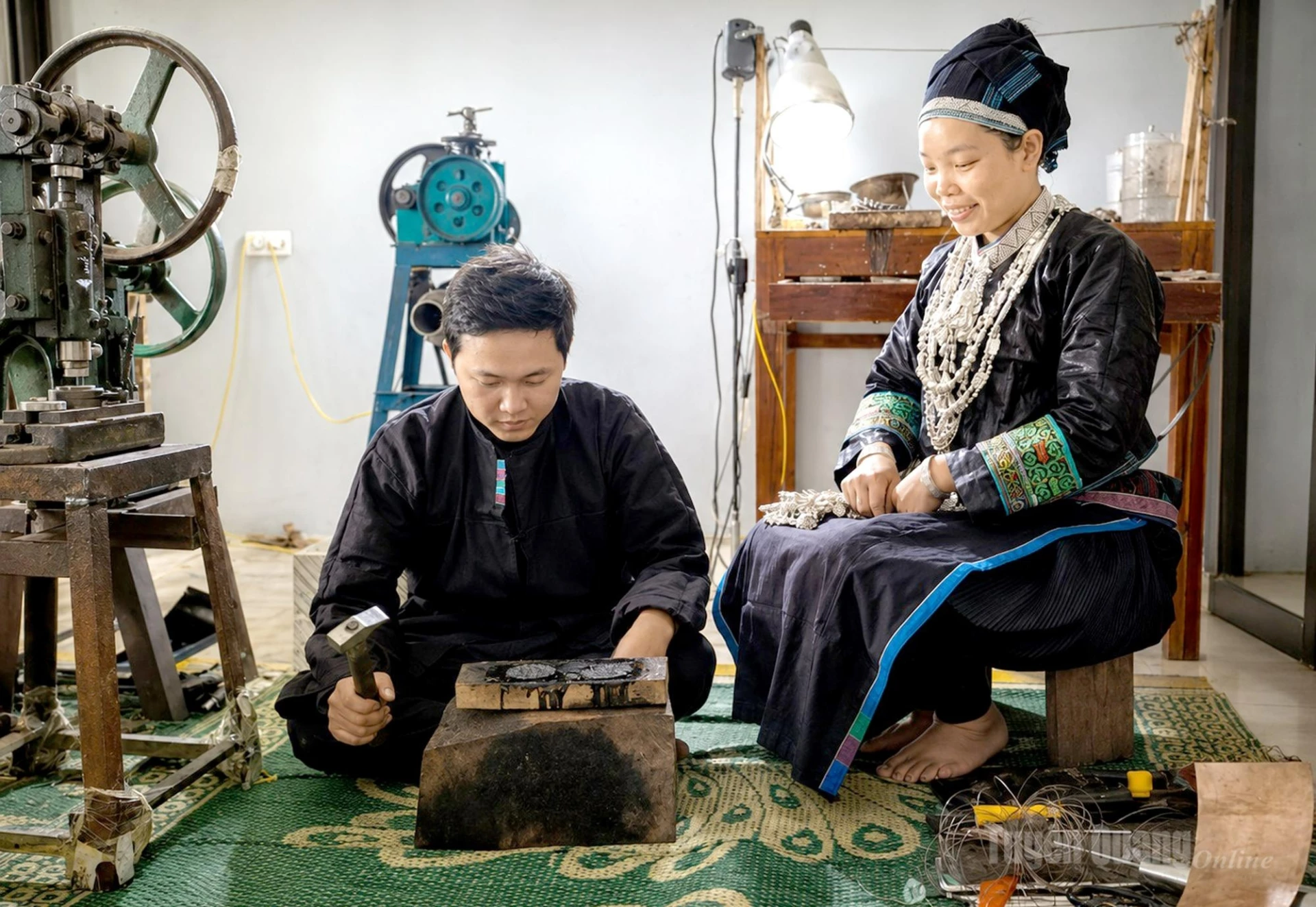 A woman wears a traditional set of silver jewelry - the result of generations of dedication to the craft.
