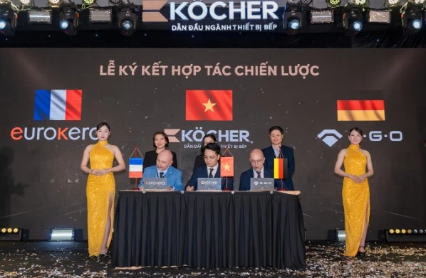 Lễ ký kết hợp tác của Köcher với 2 thương hiệu lớn đến từ Pháp và Đức
