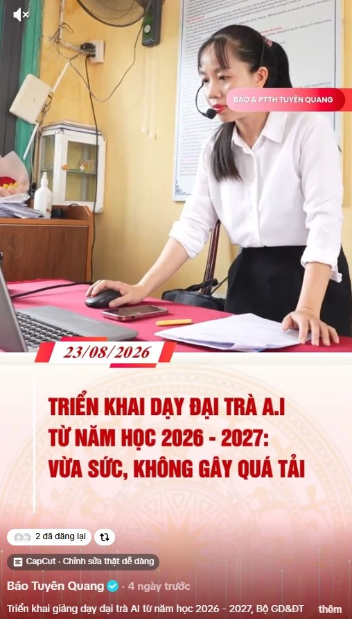 Triển khai dạy đại tr&agrave; A.I từ năm học 2026 - 2027, Bộ GD&ĐT y&ecirc;u cầu phải vừa sức, kh&ocirc;ng g&acirc;y qu&aacute; tải chương tr&igrave;nh gi&aacute;o dục phổ th&ocirc;ng
