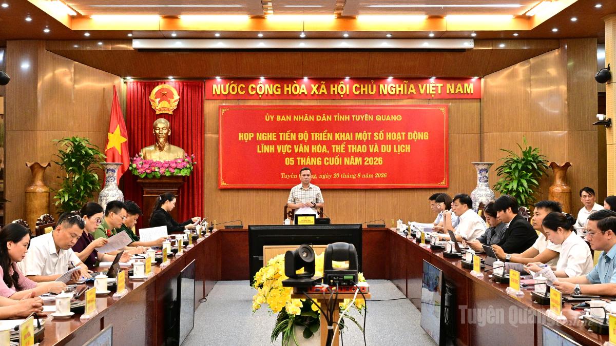 Phó Chủ tịch UBND tỉnh Đỗ Hùng Đức chủ trì hội nghị.