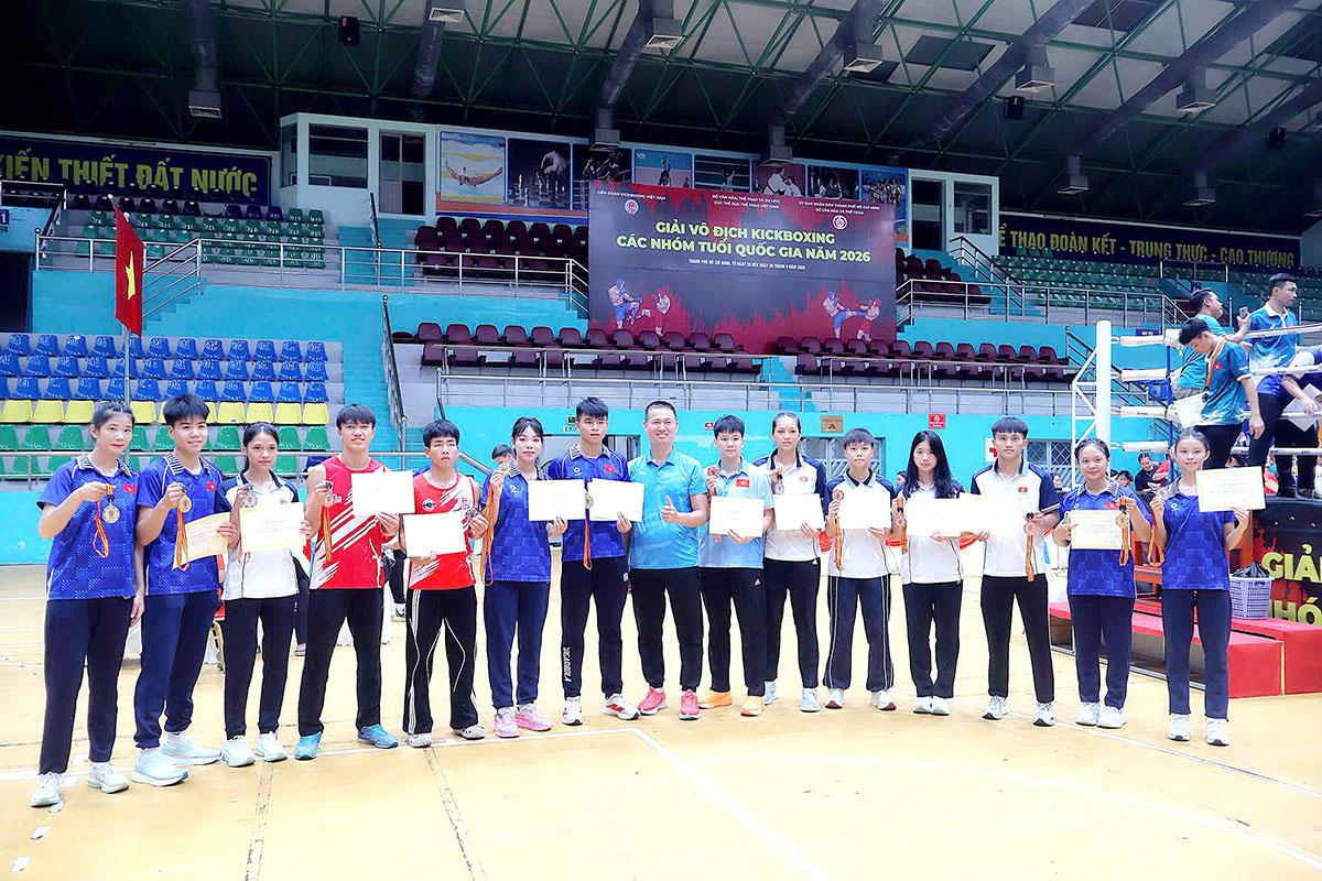 Đoàn VĐV Kickboxing Tuyên Quang tham gia thi đấu tại giải.