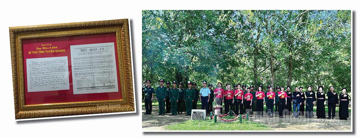 Tại Tân Trào – cội nguồn cách mạng, cán bộ, đảng viên, nhân dân và gia đình cố Nhạc sĩ Văn Cao cùng hòa vang Quốc ca, tạo nên sự nối tiếp thiêng liêng giữa quá khứ và hiện tại.