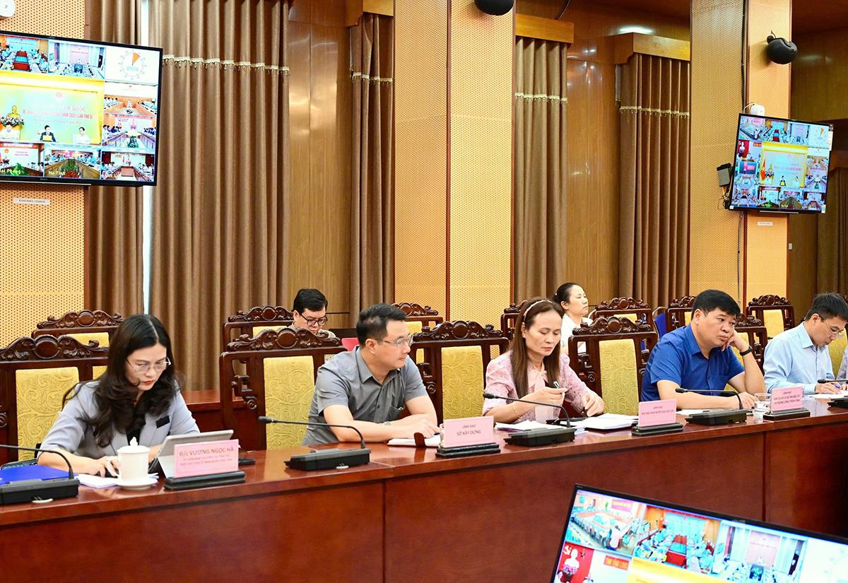 Các đại biểu dự tại điểm cầu tỉnh