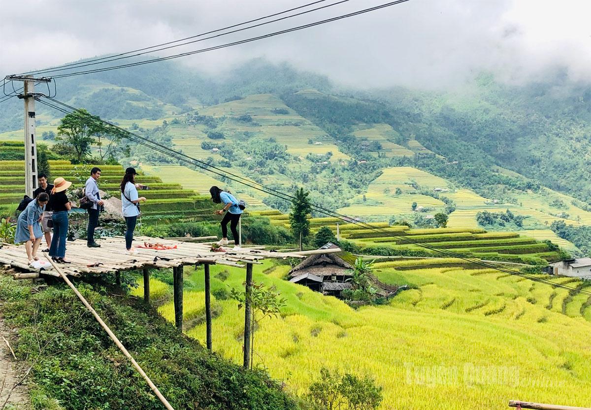 Tourists check in and capture memorable moments during Xa Phin’s golden season.