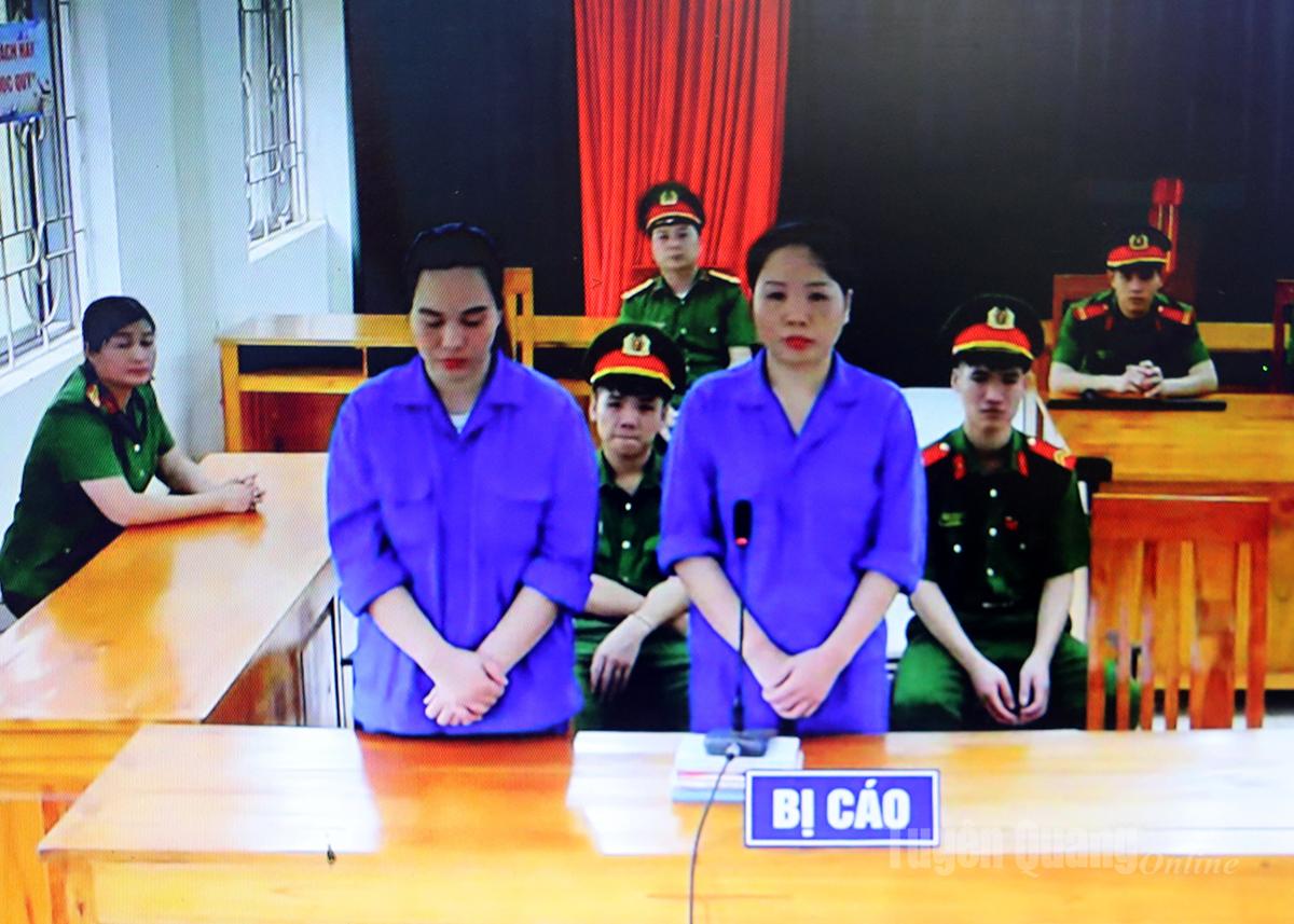 2 bị cáo tại điểm cầu Trại tạm giam Công an tỉnh.