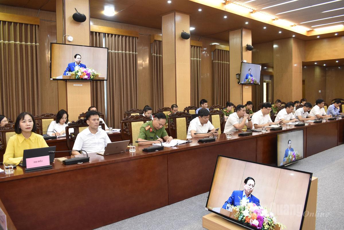 Các đại biểu dự họp tại điểm cầu tỉnh Tuyên Quang.