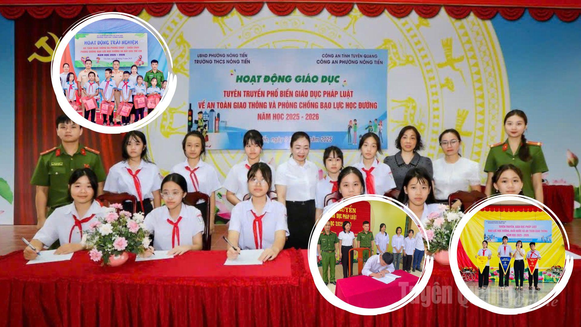 Nhiều hoạt động giáo dục về an toàn giao thông được tổ chức tại các trường học.
