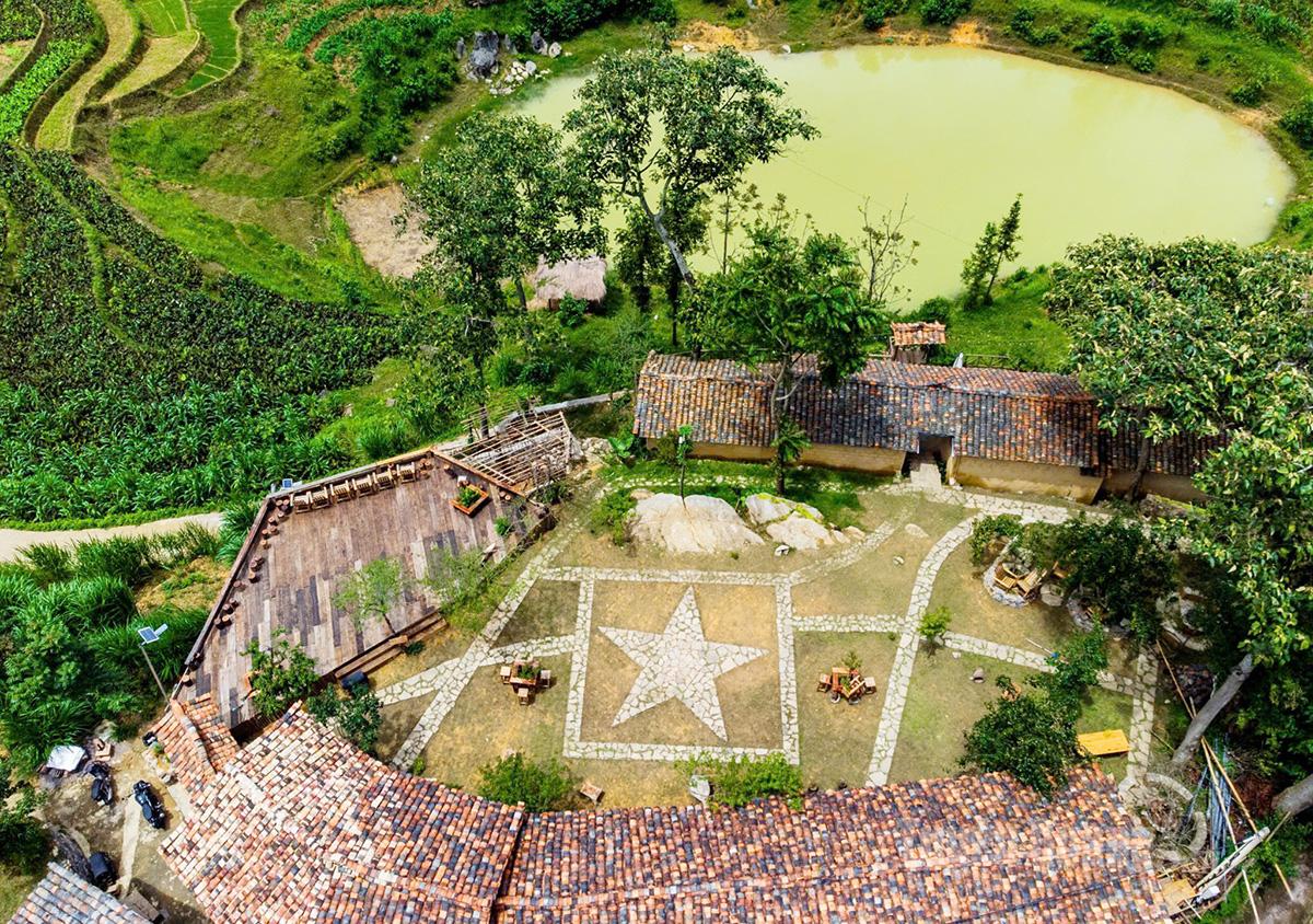 The central area of Then Pa with the highlight of a distinctive stone star.