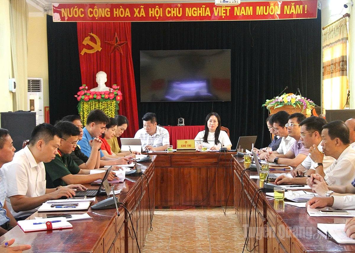 Các đại biểu tham dự Hội thảo trực tuyến tại điểm cầu Tuyên Quang.