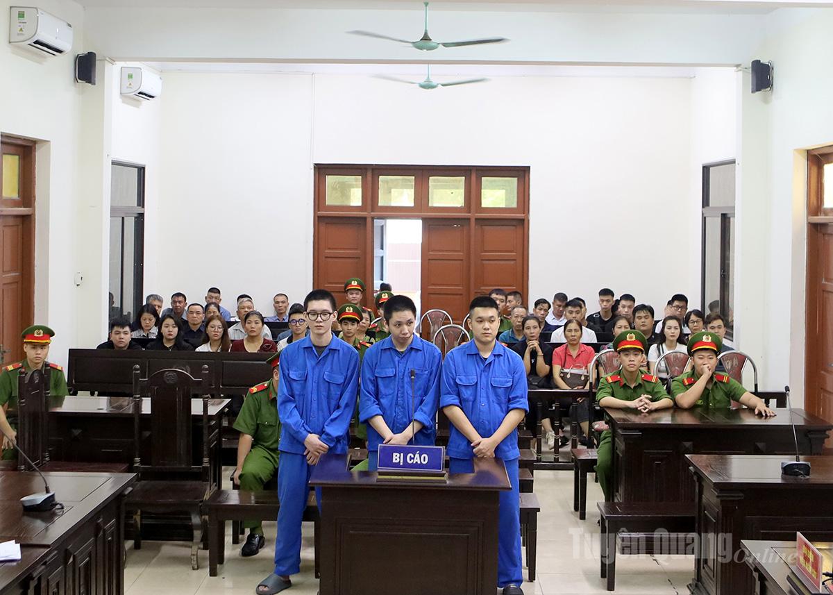 3 bị cáo tại phiên tòa.