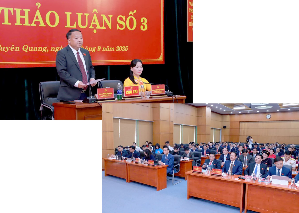 Đại biểu thảo luận tại tổ.