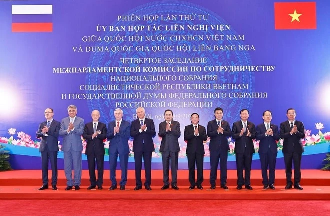 Vietnamese and Russian delegates at the meeting (Photo: VNA)