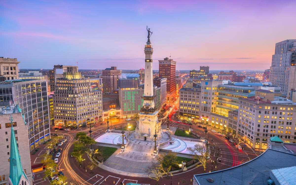 Một góc thành phố Indianapolis, tiểu bang Indiana, Hoa Kỳ