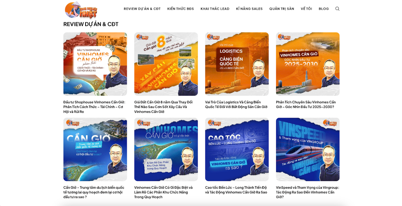 Các bài viết phân tích chuyên sâu trên blog Ông Người Nhật giúp nhà đầu tư có thêm nhiều góc nhìn về 1 dự án bất động sản