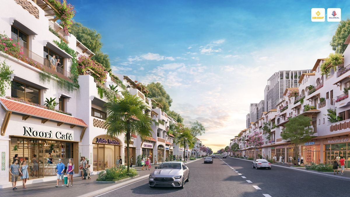 Phối cảnh mặt tiền kinh doanh nhà phố Sun Vũng Tàu