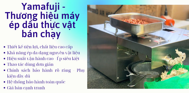 Máy ép dầu lạc Yamafuji sở hữu nhiều ưu điểm vượt trội 