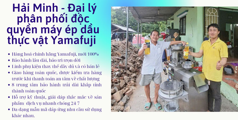 Siêu thị Hải Minh đại lý cung cấp máy ép dầu Yamafuji chính hãng 
