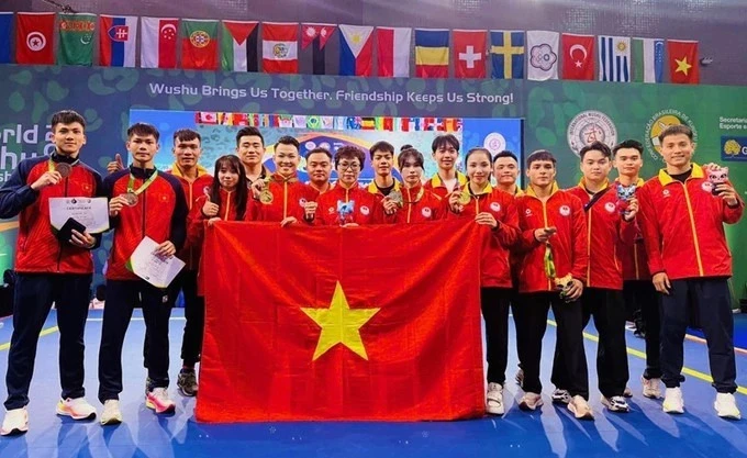 Viet Nam’s wushu team wins two gold, two silver and three bronze medals at the 2025 World Championships in Brazil.