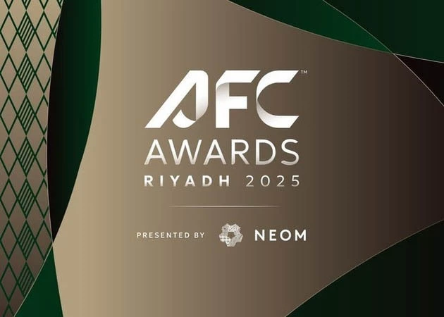 The 29th annual gala of the AFC Awards Riyadh 2025 scheduled for October 16. (Photo: vff.org.vn)