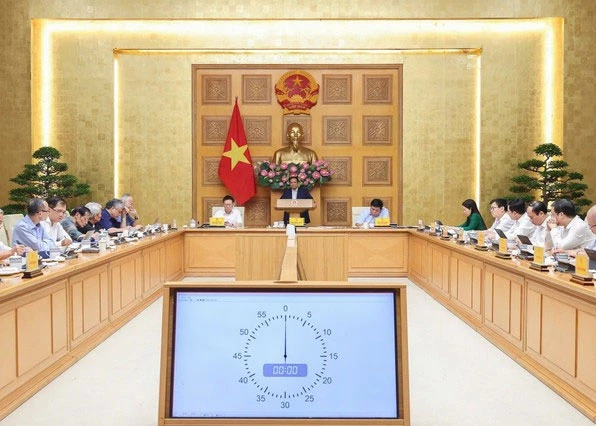 An overview of the working session in Hanoi on September 7, 2025. Photo: VNA