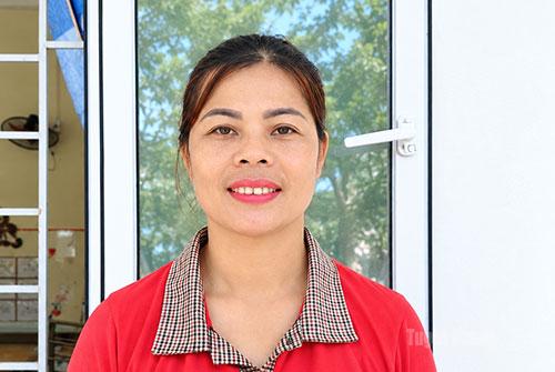 cô giáo Ma Thị Anh, 
giáo viên trường Mầm non Hùng Lợi.
