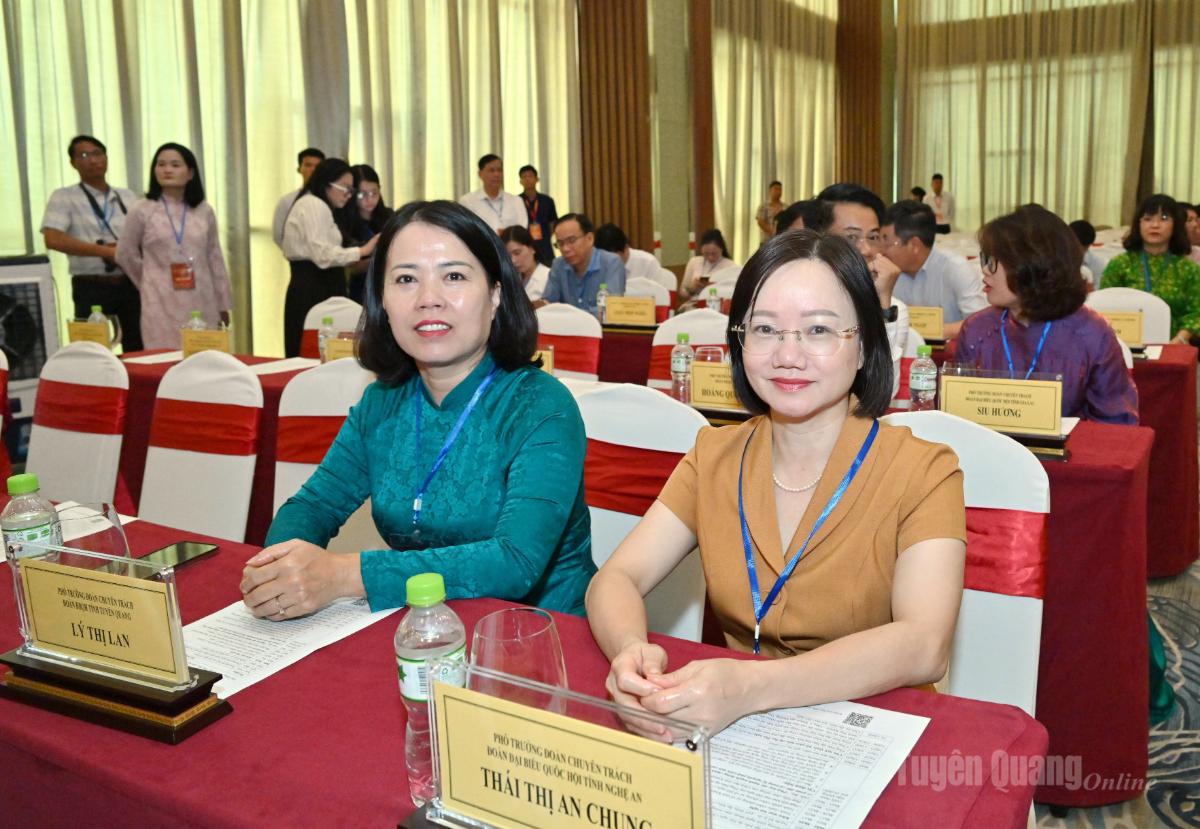 Đồng chí Phó Trưởng đoàn ĐBQH chuyên trách tỉnh Lý Thị Lan tham dự hội nghị.
