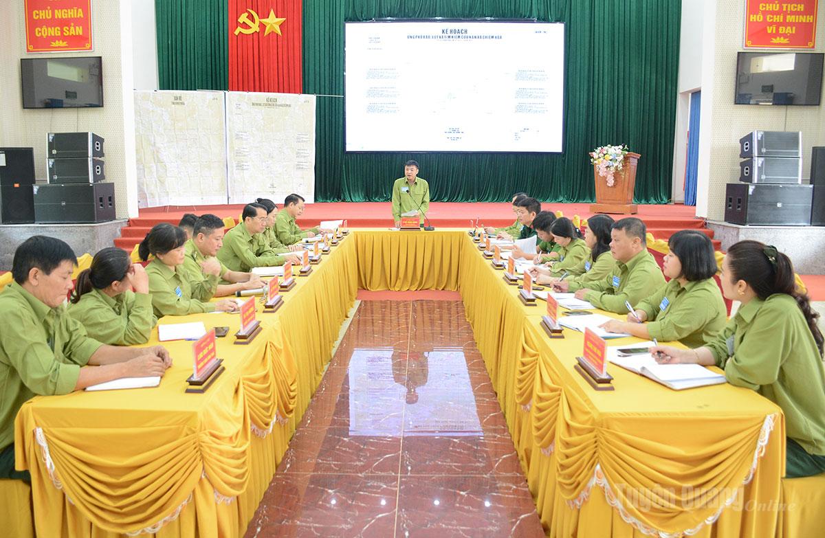 Ban Chỉ đạo diễn tập phòng thủ dân sự phòng thủ dân sự xã Chiêm Hóa tổ chức diễn tập phòng thủ dân sự: Ứng phó bão, lụt và tìm kiếm cứu nạn năm 2026.