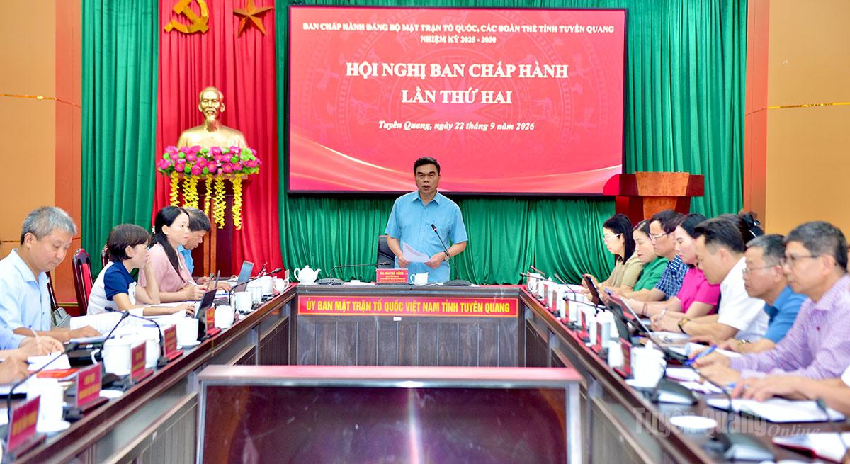 Hội nghị BCH Đảng bộ MTTQ, các đoàn thể tỉnh lần thứ 2