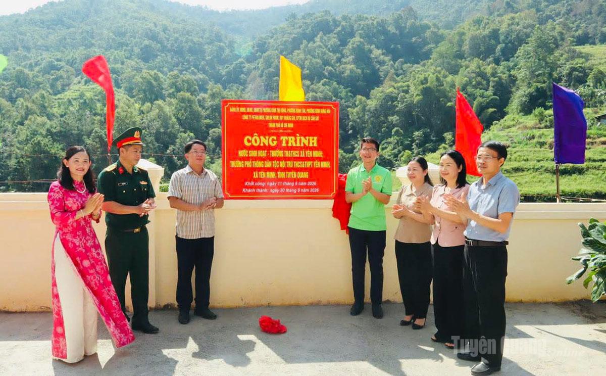 Khánh thành công trình cấp nước sinh hoạt phục vụ trường học tại Yên Minh