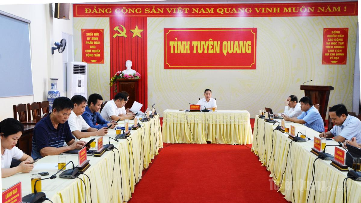 Các đại biểu dự hội nghị tại điểm cầu Tuyên Quang.