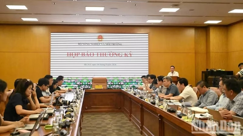 The Ministry of Agriculture and Environment holds a press conference to announce the results of tasks carried out in the first eight months of 2026 and key tasks and solutions for the final four months of the year.