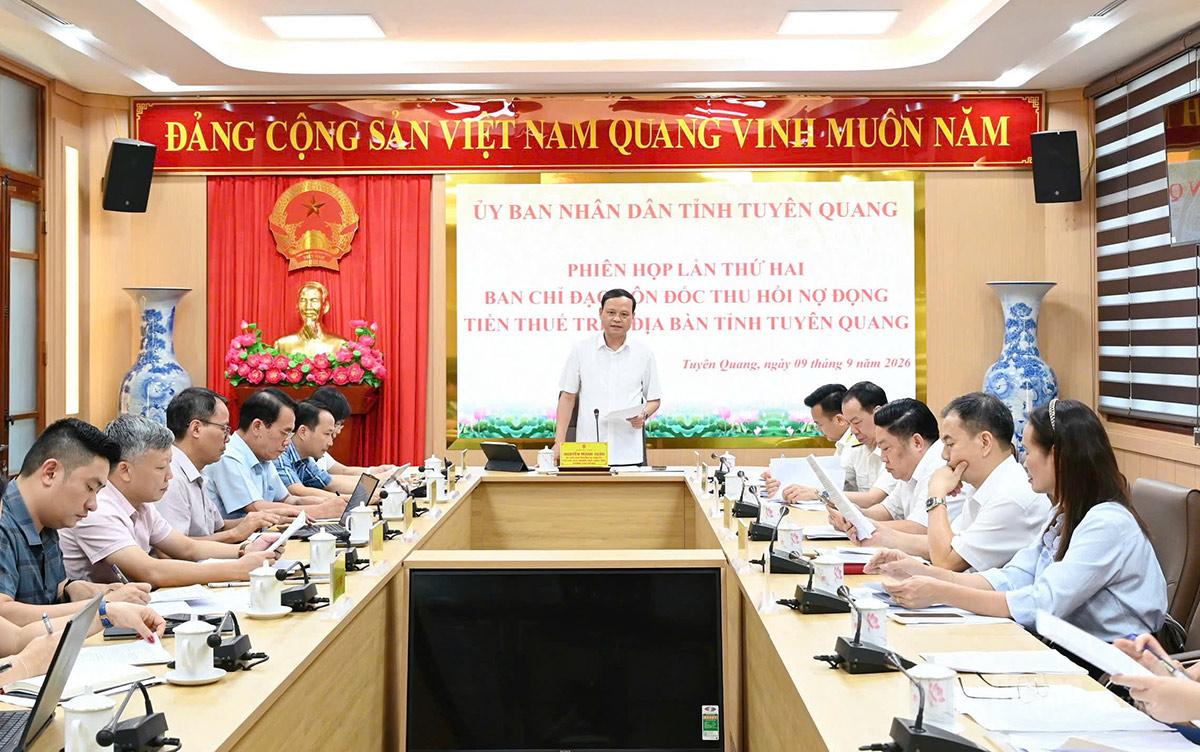 Ban Chỉ đạo đôn đốc thu hồi nợ đọng tiền thuế tỉnh tổ chức phiên họp lần thứ hai.