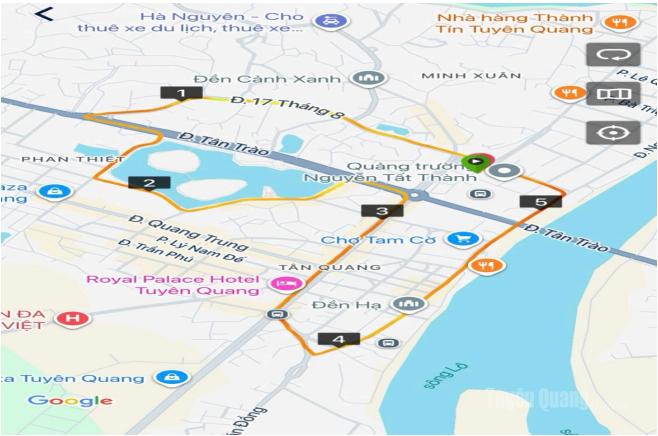 Cung đường 5 km.