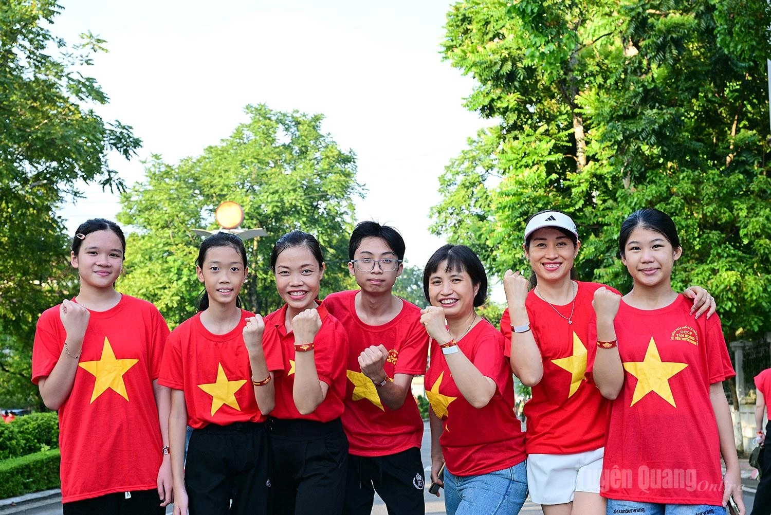 Young people celebrating Independence Day with joy.