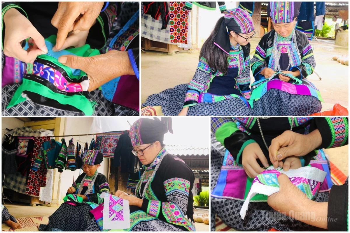 Bo Y artisans guide younger generations through each stage of embroidery and fabric appliqué.