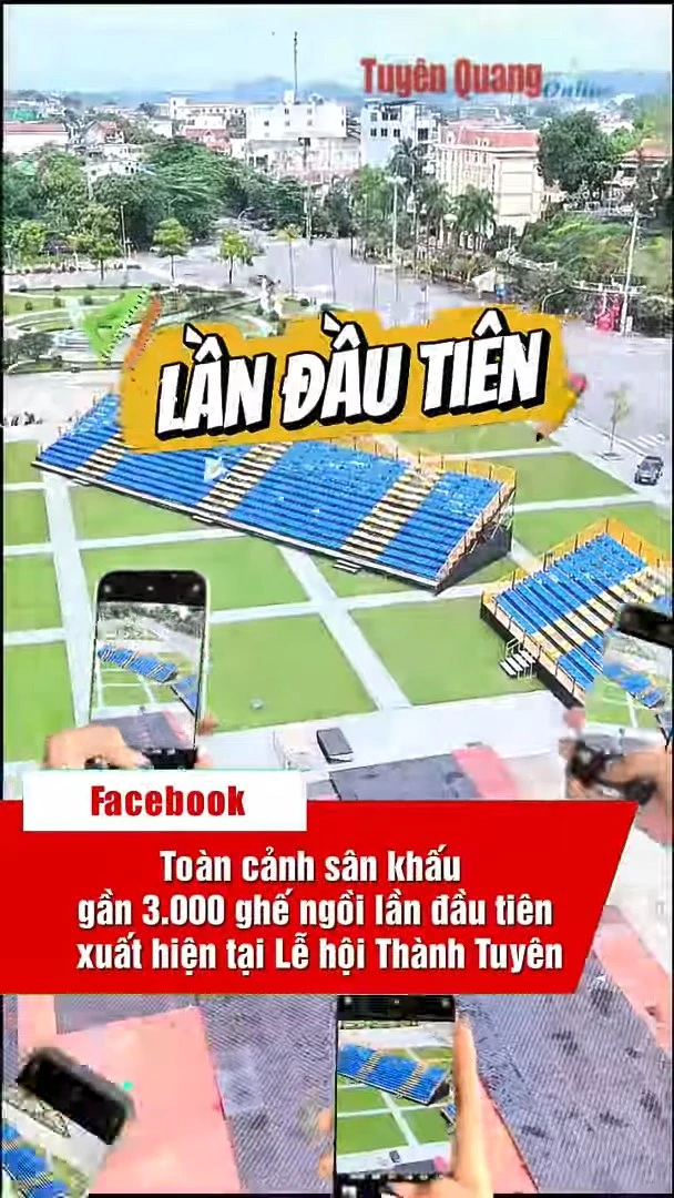 To&agrave;n cảnh s&acirc;n khấu gần 3.000 ghế ngồi lần đầu ti&ecirc;n xuất hiện tại Lễ hội Th&agrave;nh Tuy&ecirc;n