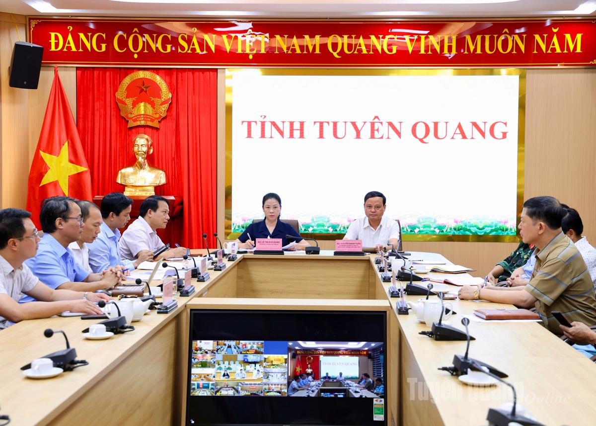 Các đại biểu dự họp tại điểm cầu Tuyên Quang.