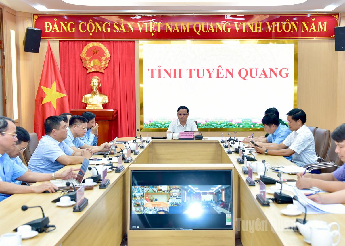 Các đại biểu dự họp tại điểm cầu tỉnh Tuyên Quang.