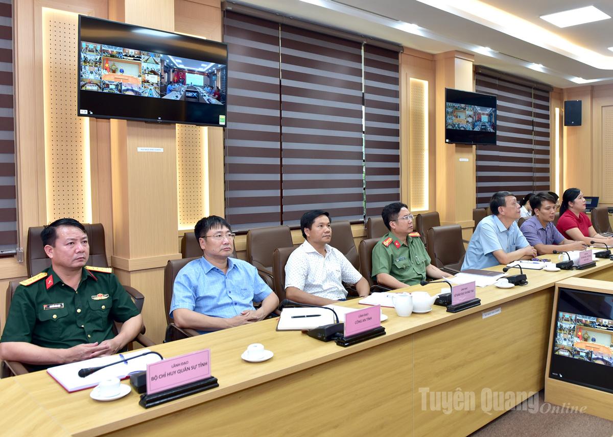 Các đại biểu dự họp tại điểm cầu tỉnh Tuyên Quang.