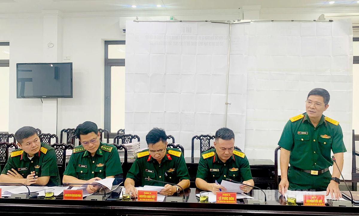 Đại tá Nguyễn Văn Hòe, Phó Trưởng phòng Quy hoạch, Cục Tác chiến, Bộ Tổng Tham mưu Quân đội nhân dân Việt Nam kết luận kiểm tra.