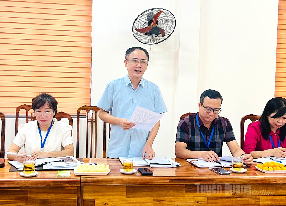 Lãnh đạo Cục Thống kê tỉnh báo báo kết quả điều tra kinh tế năm 2026 với đoàn công tác của Tổng Cục Thống kê.