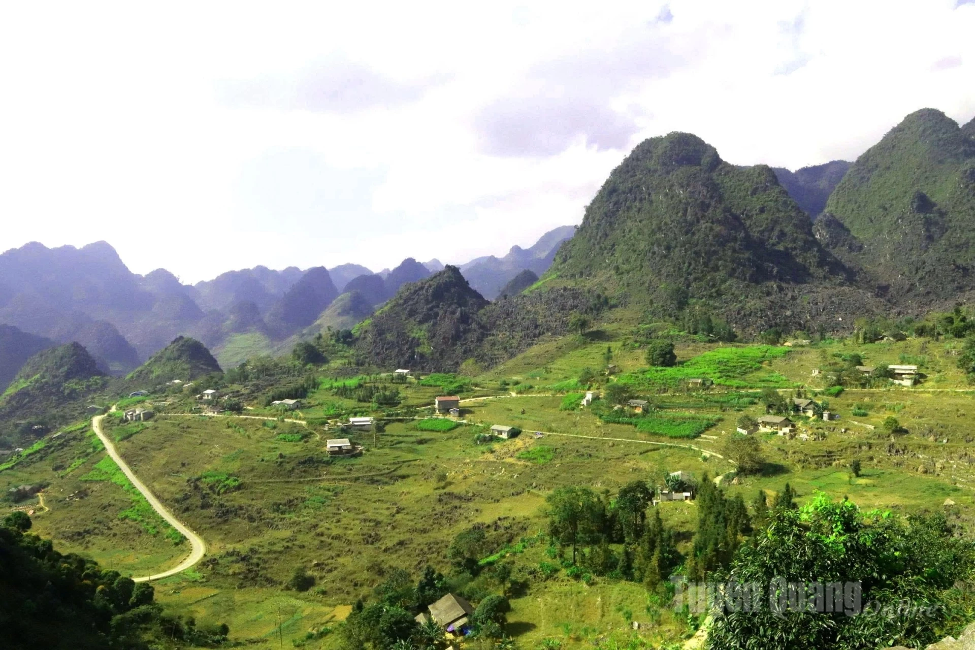 The landscape of Dong Van Karst Plateau UNESCO Global Geopark.