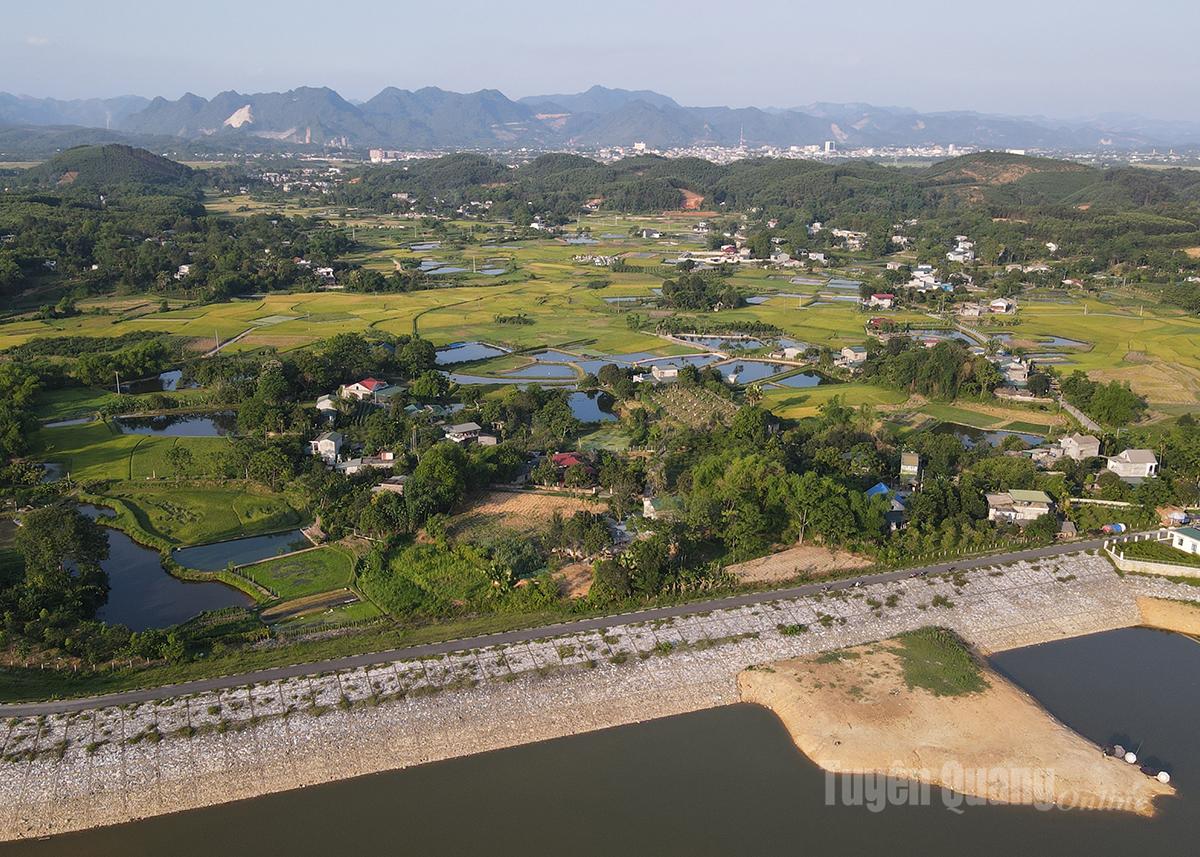 Hồ Ngòi Là, phường Minh Xuân phát huy tốt vai trò điều tiết nước phục vụ sản xuất.
