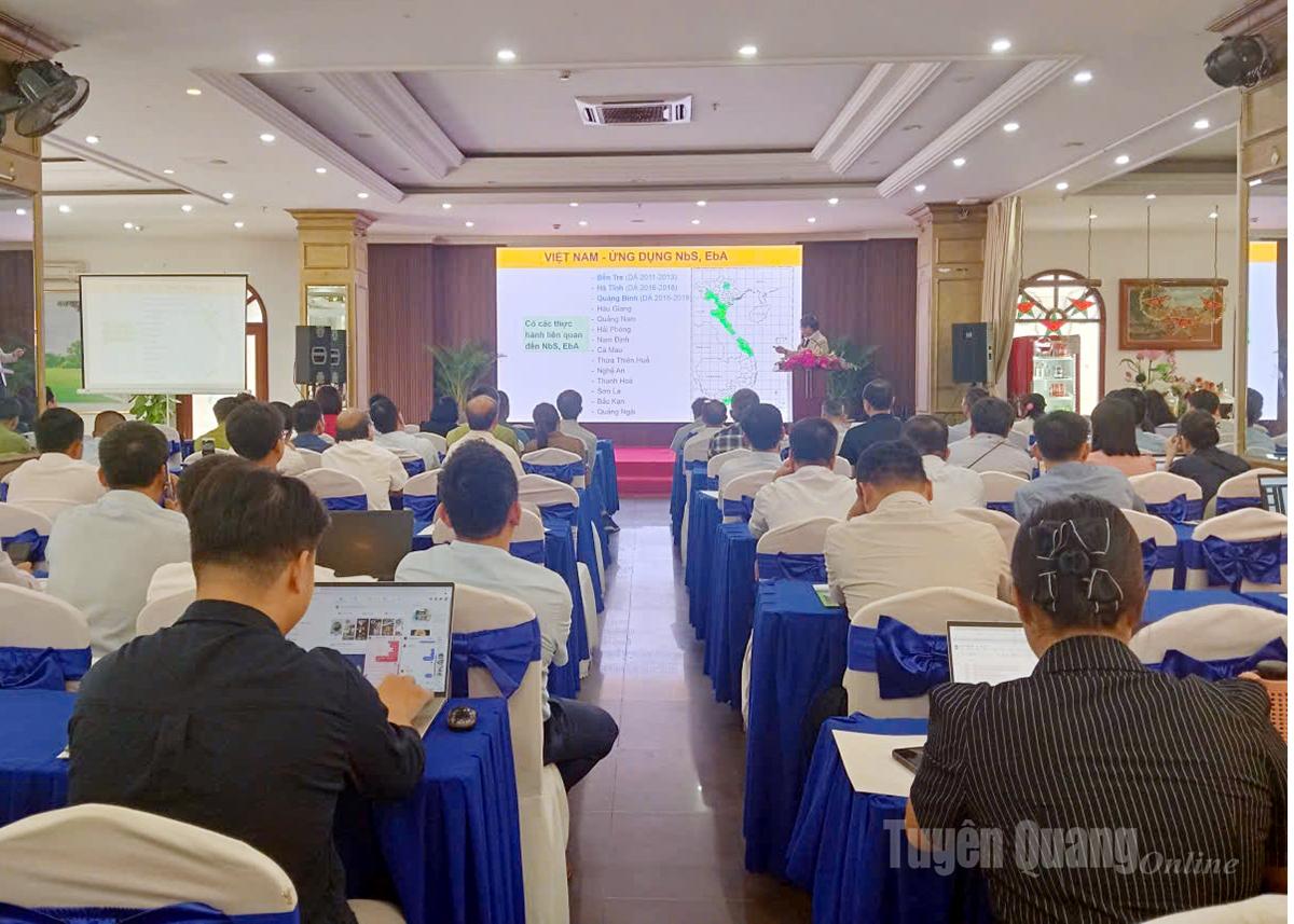 Toàn cảnh Hội thảo “Đa dạng sinh học và giải pháp dựa vào thiên nhiên cho phát triển vùng núi phía Bắc”.